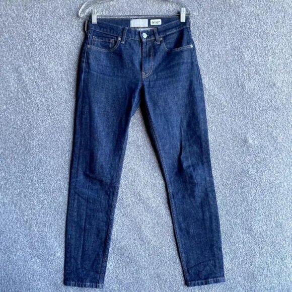 Everlane Women’s Size 26 Regular Mid-Rise Skinny Dark Wash Denim Jeans - Picture 1 of 12